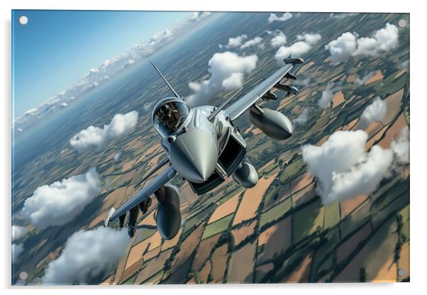 Eurofighter Plane Acrylic by Picture Wizard