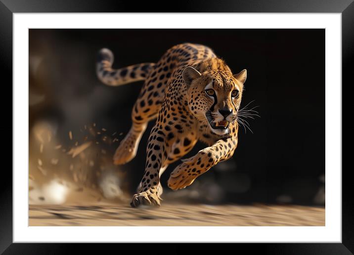 Cheetah Framed Mounted Print by Picture Wizard