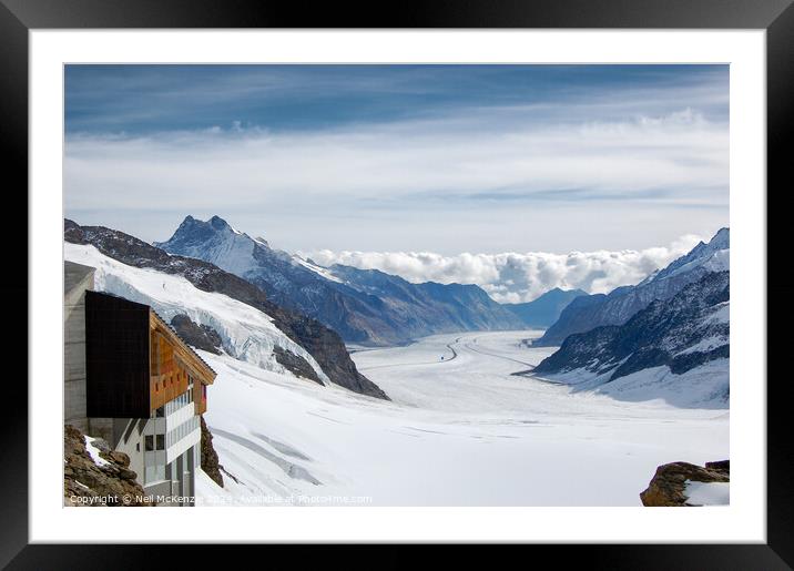 Snow and glazier in the alps Framed Mounted Print by Neil McKenzie