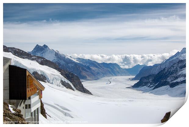 Snow and glazier in the alps Print by Neil McKenzie