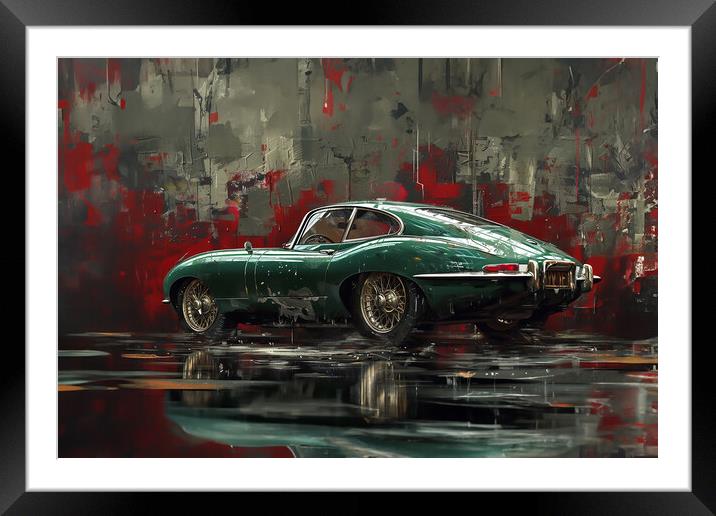 Jaguar E Type Framed Mounted Print by Picture Wizard