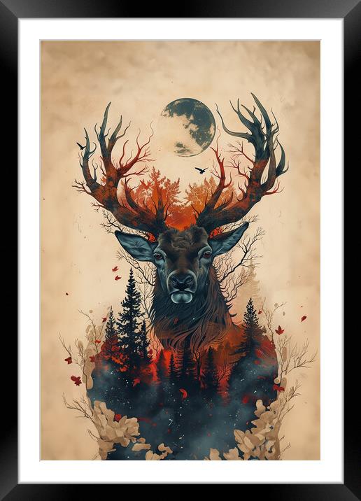 Majestic Highland Stag Framed Mounted Print by Picture Wizard