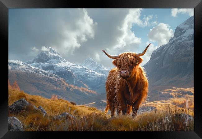 Highland Cow Framed Print by Picture Wizard