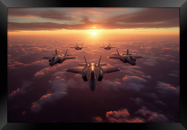 F35 Stealth Planes Framed Print by Picture Wizard