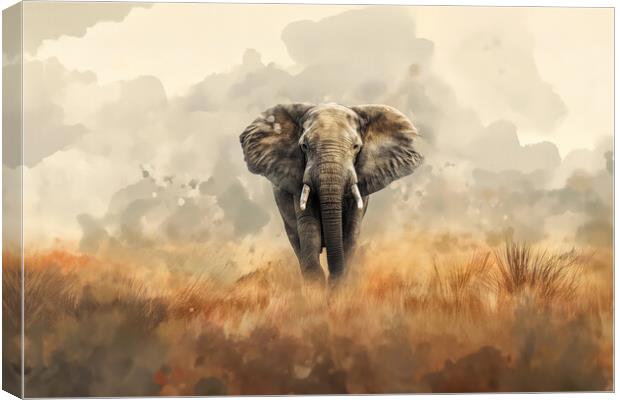 Bull Elephant Canvas Print by Picture Wizard