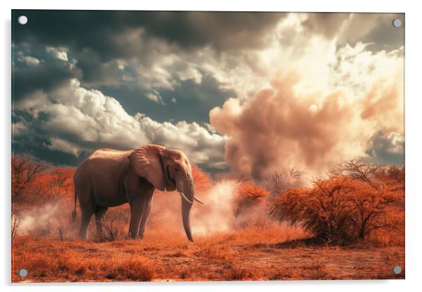 Dusty Elephant Acrylic by Picture Wizard