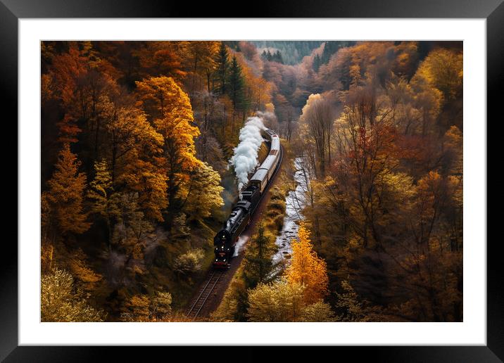 Steam Train Autumn Framed Mounted Print by Picture Wizard