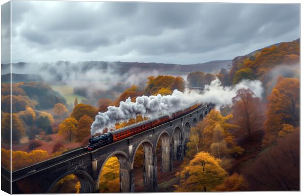 Steam Train Canvas Print by Picture Wizard