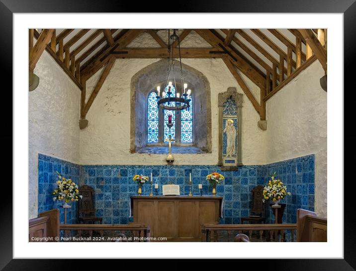 St Patrick's Llanbadrig Church Cemaes Anglesey Framed Mounted Print by Pearl Bucknall
