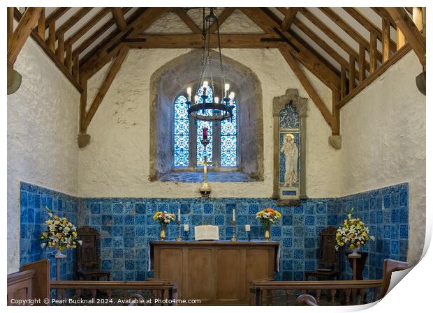 St Patrick's Llanbadrig Church Cemaes Anglesey Print by Pearl Bucknall