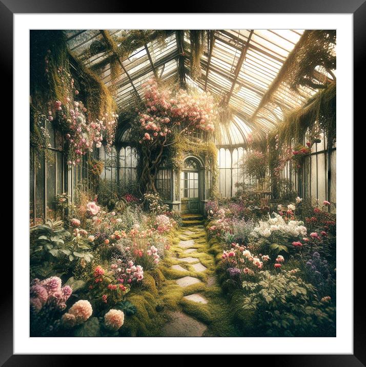 Abandoned Greenhouse Framed Mounted Print by kathy white