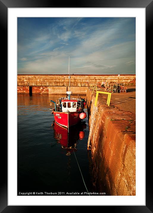 Dunbar Harbour Framed Mounted Print by Keith Thorburn EFIAP/b