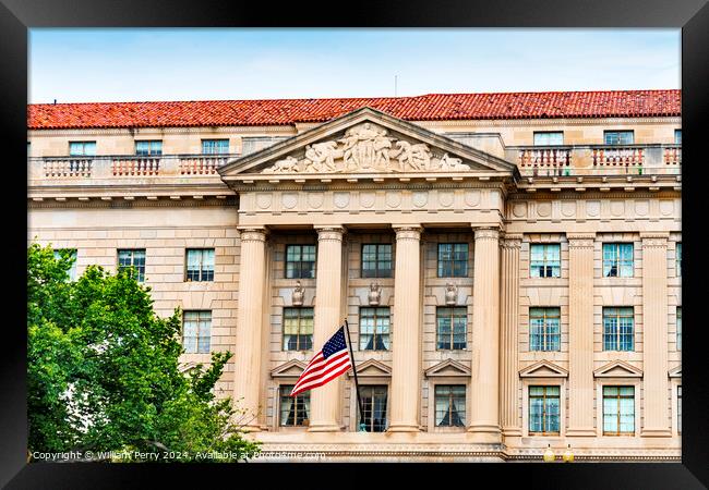 Commerce Department Secretary's Entrance Washington DC Framed Print by William Perry