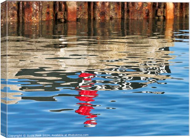 Harbour Reflections Canvas Print by Susie Peek