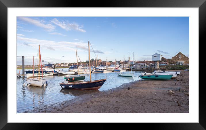 Boats on the shore at Wells next the Sea Framed Mounted Print by Jason Wells