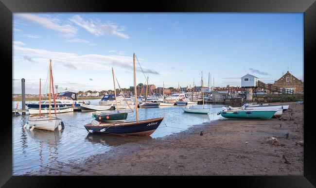 Boats on the shore at Wells next the Sea Framed Print by Jason Wells