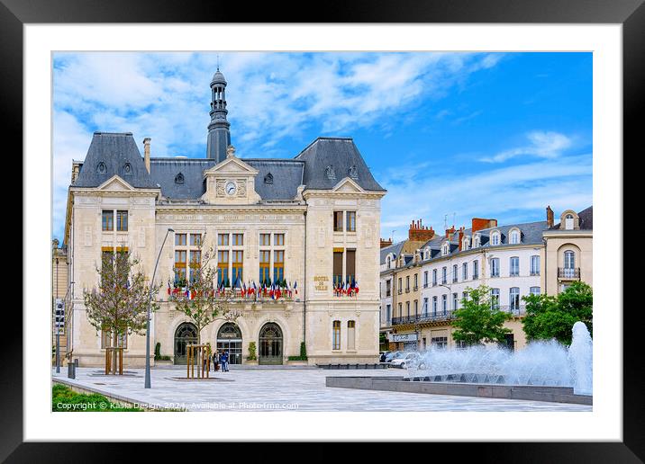 Montlucon Town Hall Framed Mounted Print by Kasia Design