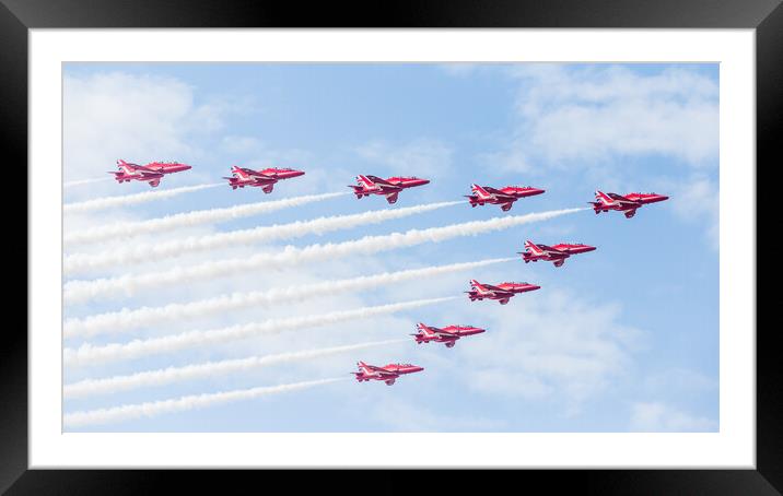 Red Arrows overflying Southport Framed Mounted Print by Jason Wells