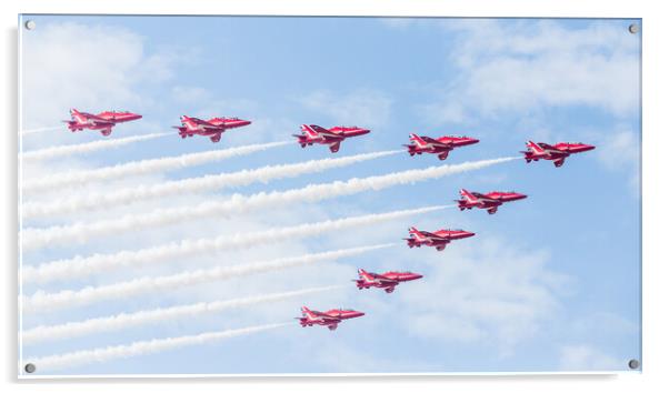 Red Arrows overflying Southport Acrylic by Jason Wells