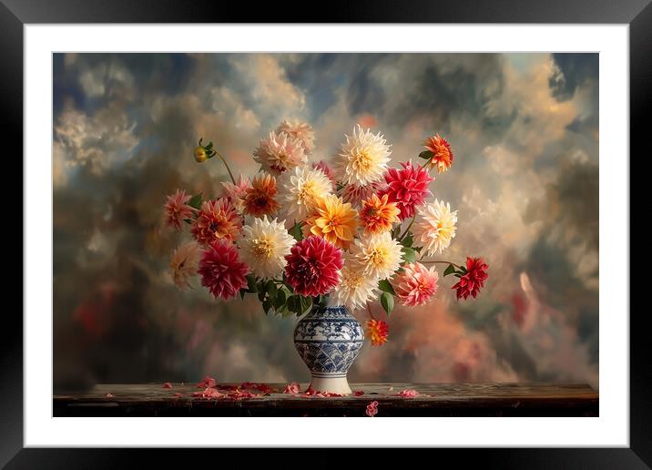 A vase of flowers Framed Mounted Print by Picture Wizard