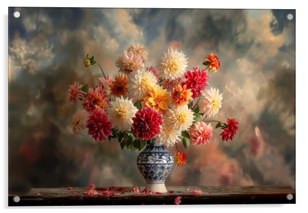 A vase of flowers Acrylic by Picture Wizard