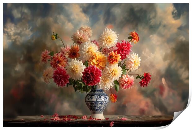 A vase of flowers Print by Picture Wizard