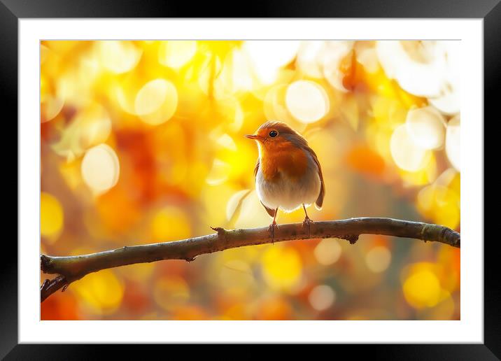 Little Robin Framed Mounted Print by Picture Wizard