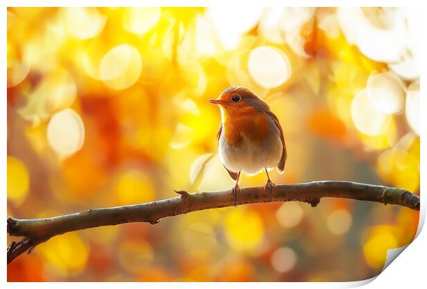 Little Robin Print by Picture Wizard