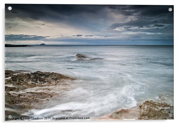 Dunbar with Bass Rock View Acrylic by Keith Thorburn EFIAP/b