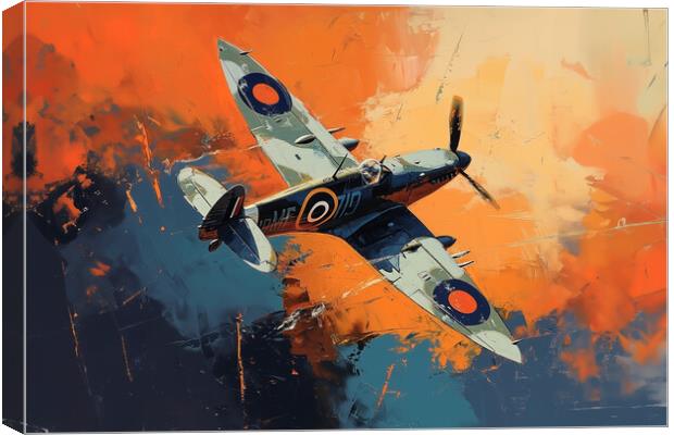 Spitfire Art Canvas Print by Picture Wizard
