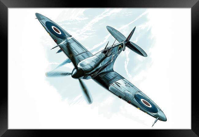 Spitfire Art Framed Print by Picture Wizard