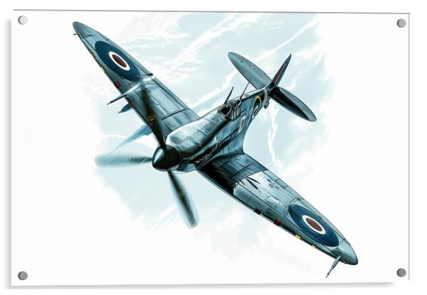 Spitfire Art Acrylic by Picture Wizard