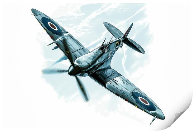 Spitfire Art Print by Picture Wizard