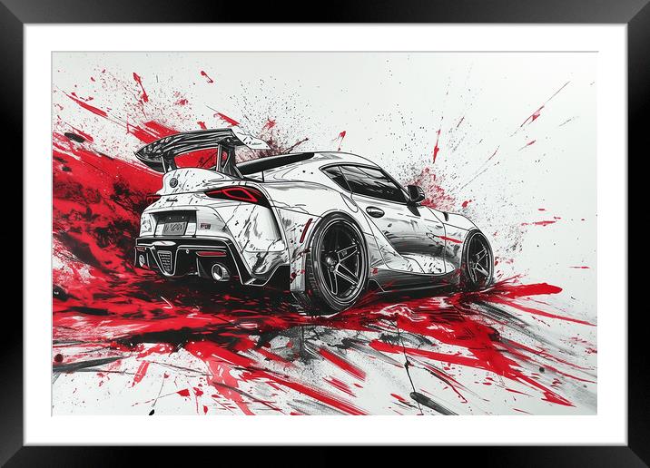 Toyota Supra Framed Mounted Print by Picture Wizard