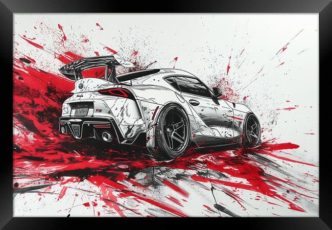 Toyota Supra Framed Print by Picture Wizard