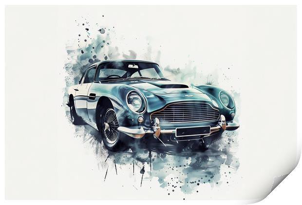 Aston Martin DB5 Print by Picture Wizard