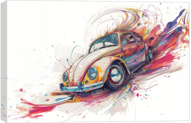 VW Beetle art Canvas Print by Picture Wizard