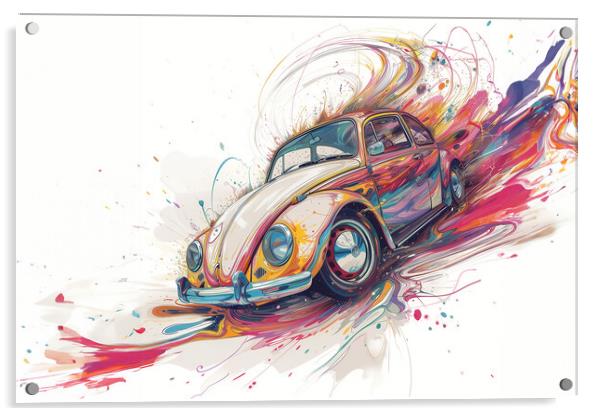 VW Beetle art Acrylic by Picture Wizard