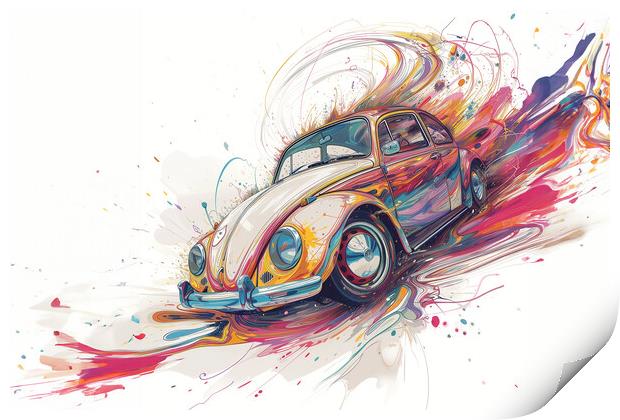 VW Beetle art Print by Picture Wizard