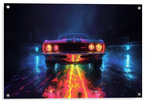 Dodge Charger Art Acrylic by Picture Wizard