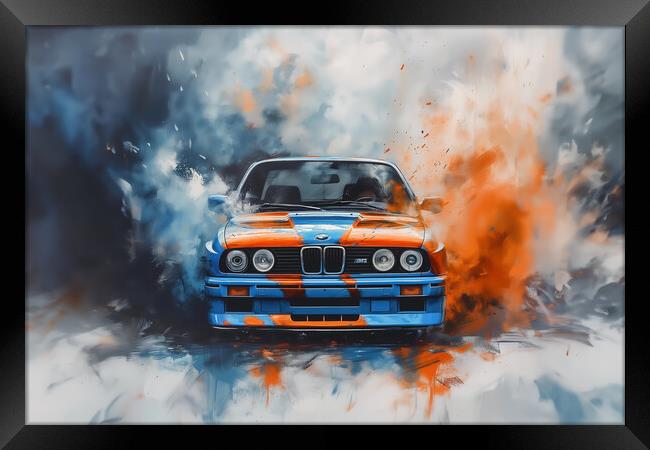 BMW Car art Framed Print by Picture Wizard