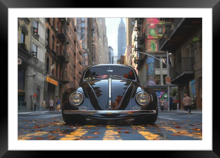 Volkswagen Beetle Framed Mounted Print by Picture Wizard