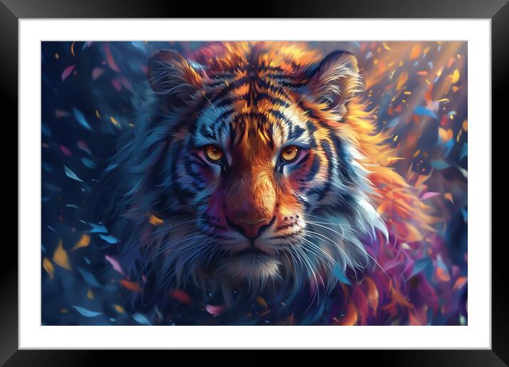 Abstract Tiger Framed Mounted Print by Picture Wizard