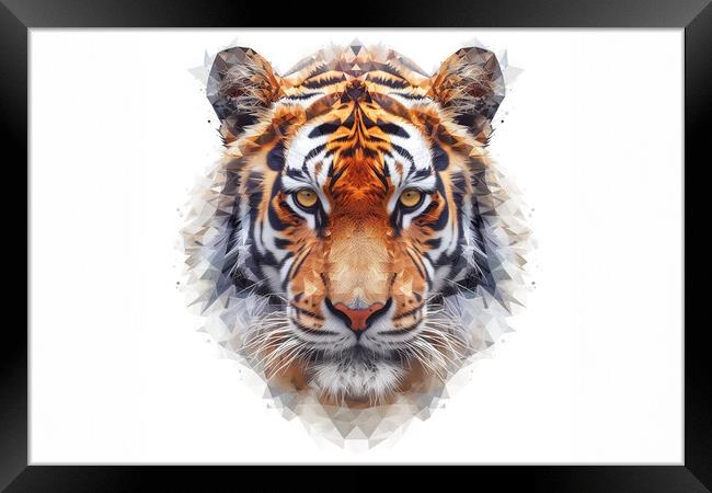 Abstract Tiger Framed Print by Picture Wizard