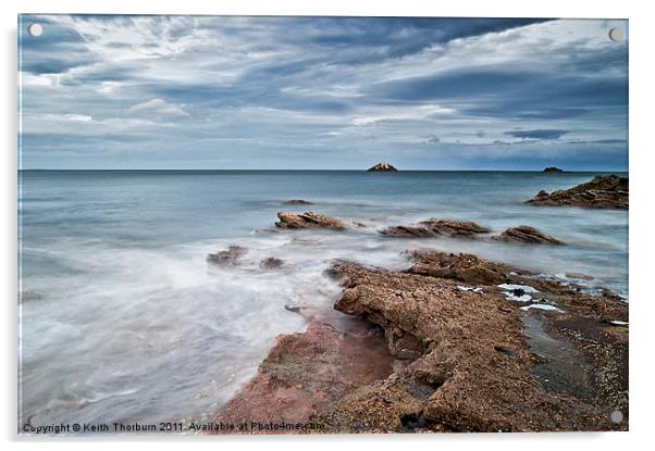 Dunbar Rocky Coast Acrylic by Keith Thorburn EFIAP/b