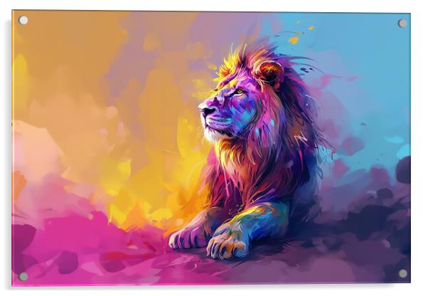 Abstract Lion  Acrylic by Picture Wizard