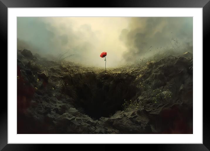 Single Poppy Framed Mounted Print by Picture Wizard