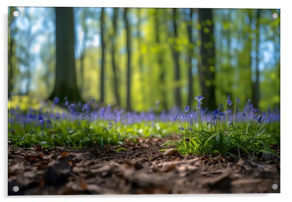 English Bluebells Acrylic by Picture Wizard