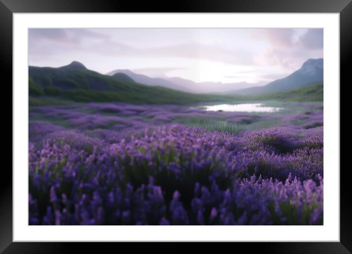 Lavender fields Framed Mounted Print by Picture Wizard