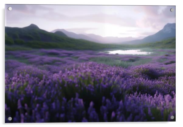 Lavender fields Acrylic by Picture Wizard